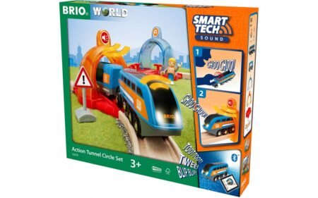 Дитяча залізниця BRIO Smart Tech кругова з тунелями (33974)
