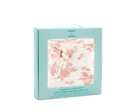 Подарунковий набір пелюшка з трикотажного мусліну + шапочка rosettes