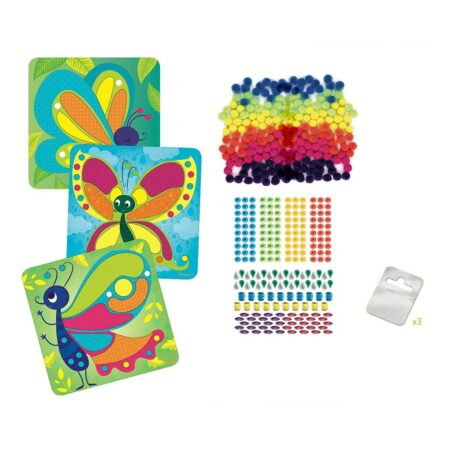 Картини з помпонами та стразами SYCOMORE метелики - Зображення 2