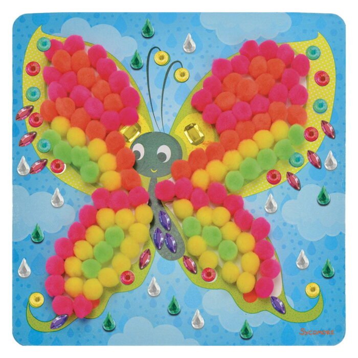 Картини з помпонами та стразами SYCOMORE метелики - Зображення 3