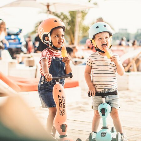 Шолом захисний дитячий Scoot and Ride, персик, з ліхтариком, 45-51см - Зображення 3