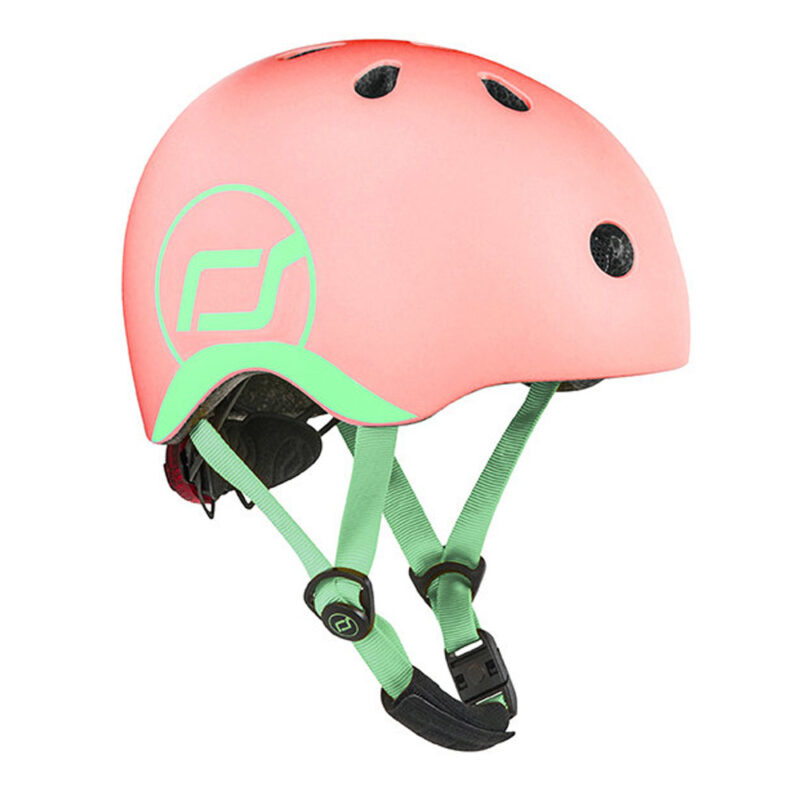 Шолом захисний дитячий Scoot and Ride, персик, з ліхтариком, 45-51см
