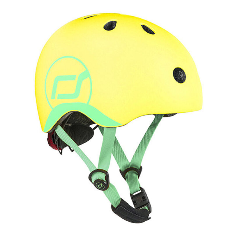 Шолом захисний дитячий Scoot and Ride, лимон, з ліхтариком, 45-51см