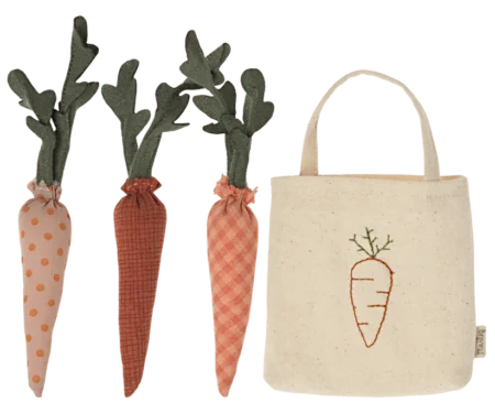 Аксесуар для ляльки - сумка шопер з морквинками