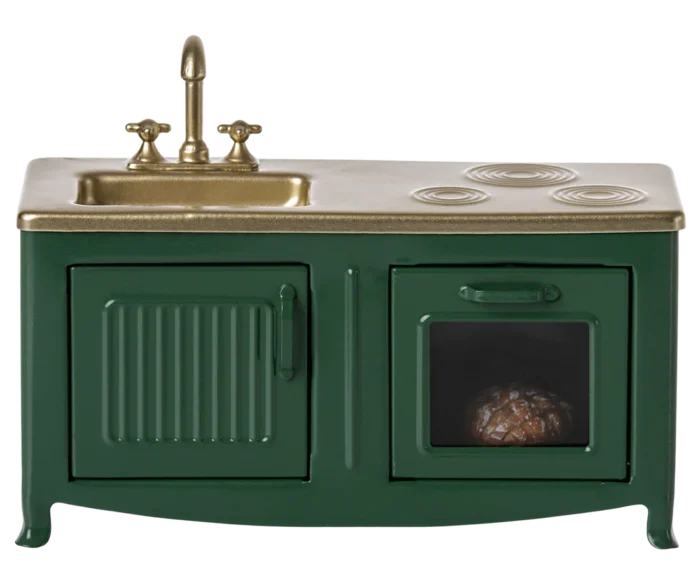 Аксесуар для ляльки - кухня темно-зеленого кольору - Зображення 1