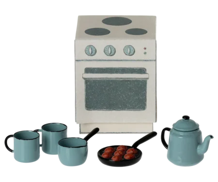 Аксесуар для ляльки - мініатюрна плита з аксесуарами