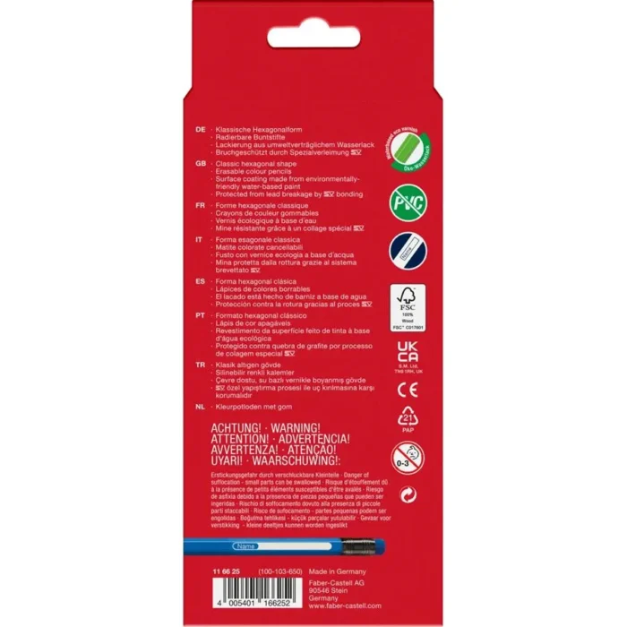 116625  КОЛЬОРОВІ ОЛІВЦІ 24КОЛ.  З ГУМКОЮ - Зображення 3