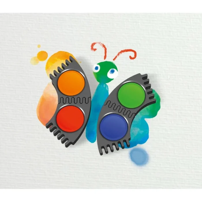 125030 ФАРБИ 12 КОЛ. СУХІ АКВАРЕЛЬНІ CONNECTOR ЧЕРВОНИЙ КОРПУС - Зображення 3