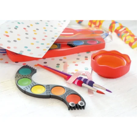 125030 ФАРБИ 12 КОЛ. СУХІ АКВАРЕЛЬНІ CONNECTOR ЧЕРВОНИЙ КОРПУС - Зображення 4