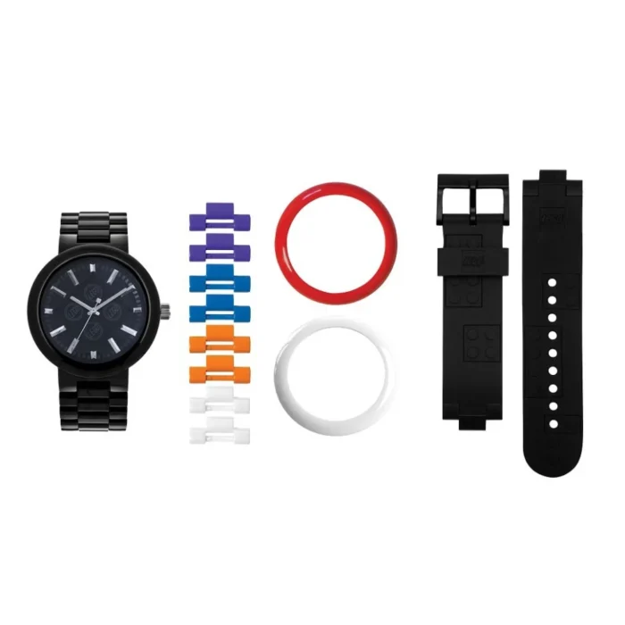 Годинник наручний *Лего *Класичний*, чорний, зі змінними елементами оформлення - Зображення 2