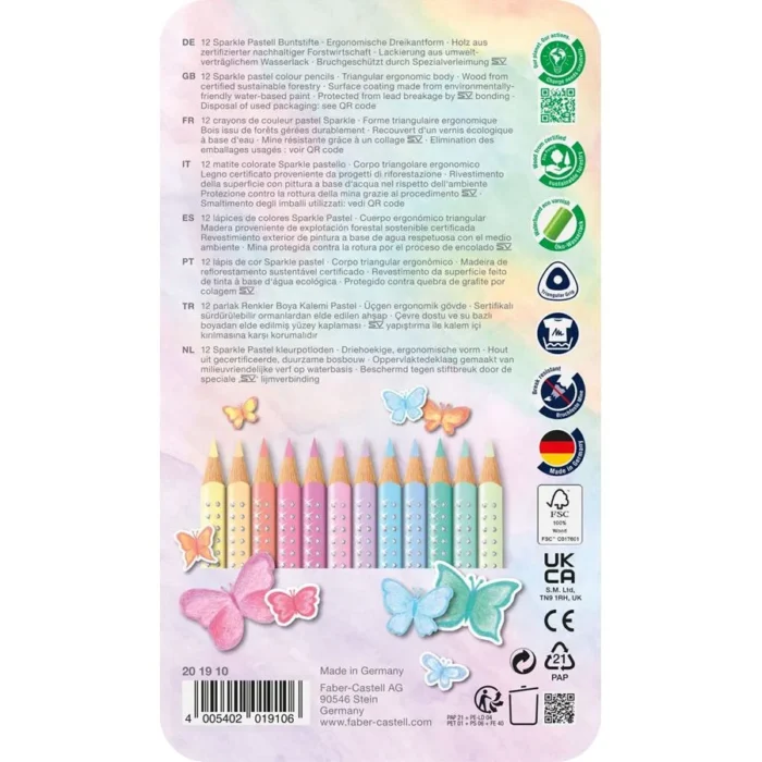 201910 КОЛЬОРОВІ ОЛІВЦІ 12 КОЛ. SPARKLE У МЕТАЛ.КОРОБЦІ - Зображення 5