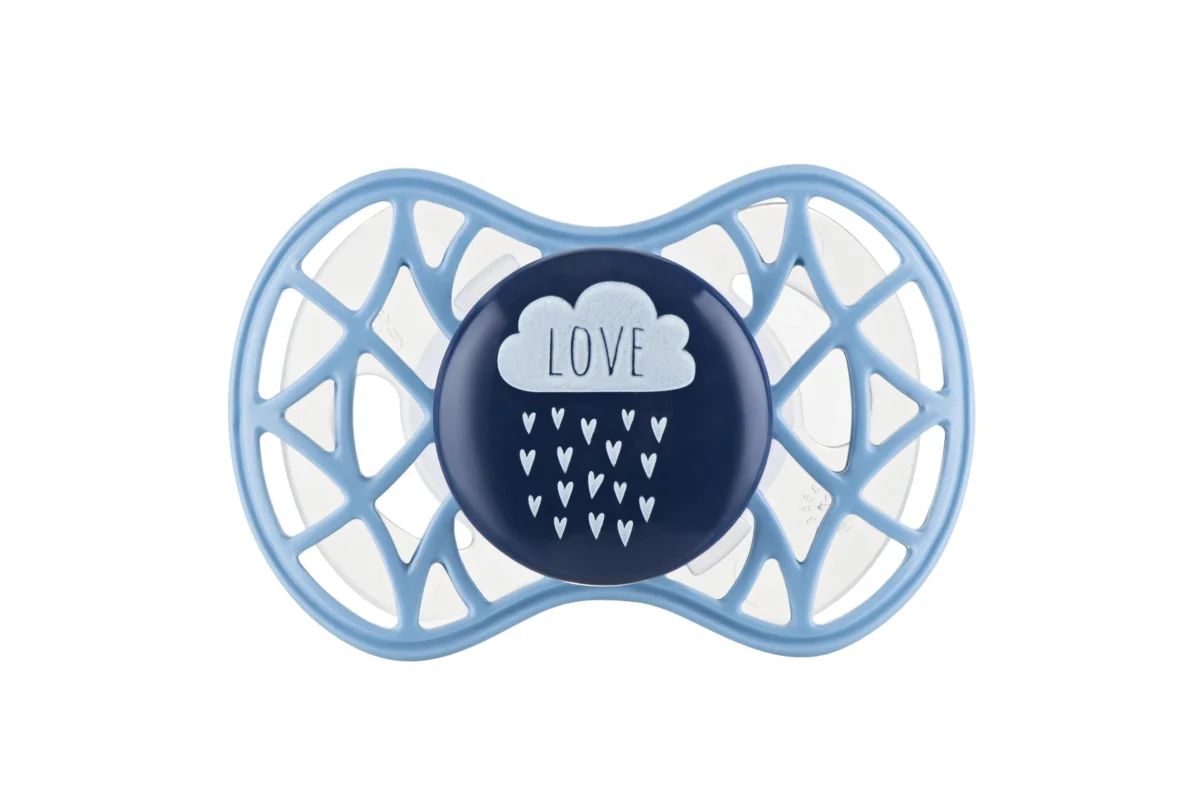 Пустушка Nuvita Air55 Cool 6міс+, симетрична, LOVE синій