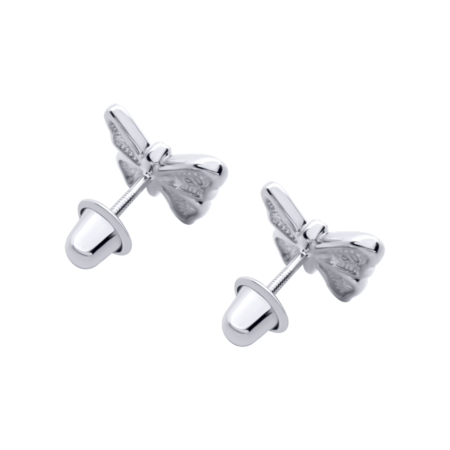 Сережки Метелик з кристалами Жовто-Рожевий - Зображення 2