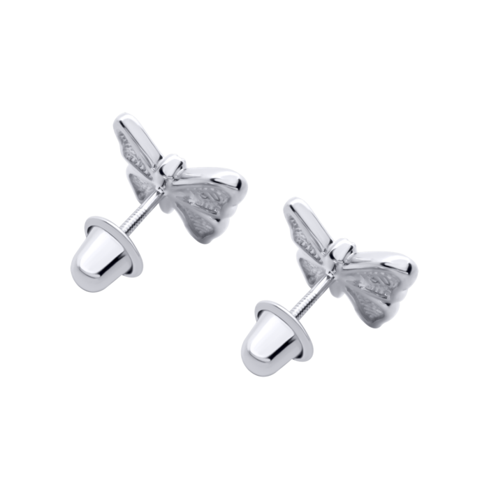 Сережки Метелик з кристалами Жовто-Рожевий - Зображення 2