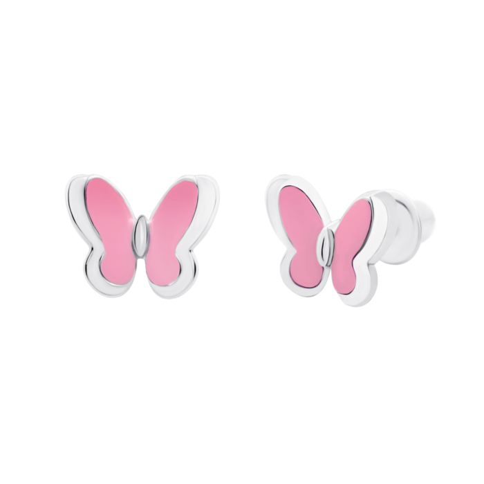 Сережки Метелики рожеві - Зображення 1