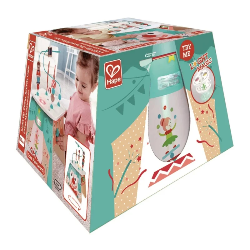 Бізікуб з підсвічуванням Hape Цирк (E1813)
