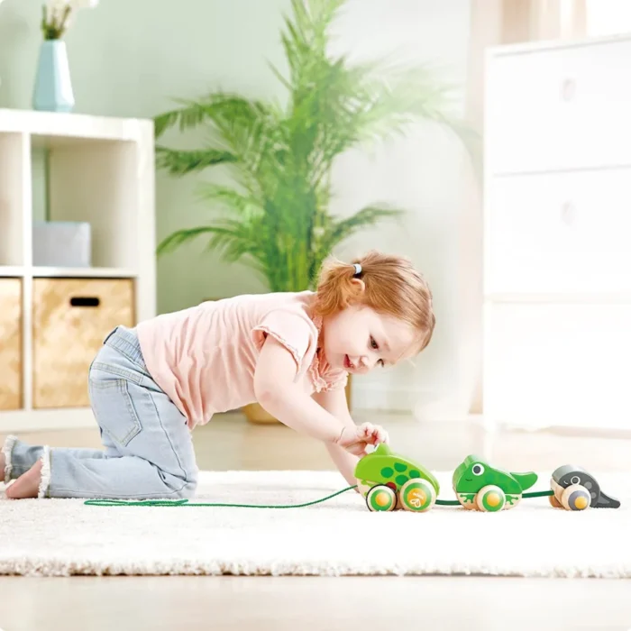 Дерев'яна каталка Hape Жабки (E0365) - Зображення 7