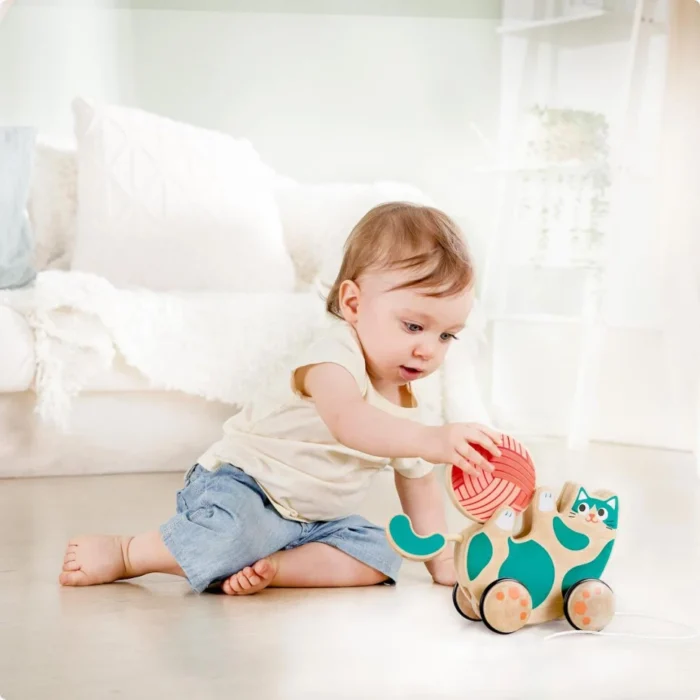 Дерев'яна каталка Hape Кошеня (E0366) - Зображення 4