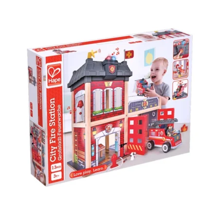 Дерев'яний ігровий набір Hape Пожежна частина (E3023)
