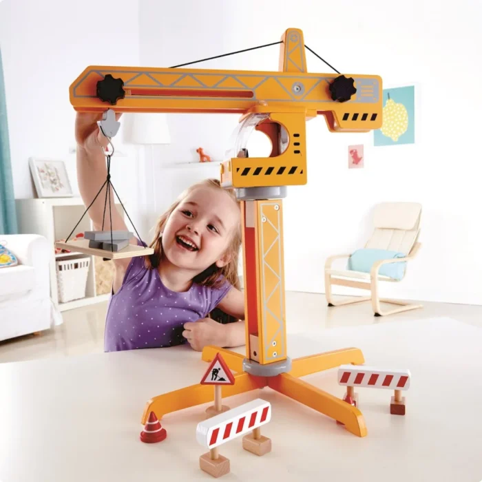 Дерев'яний підйомний кран Hape з аксесуарами (E3011) - Зображення 3
