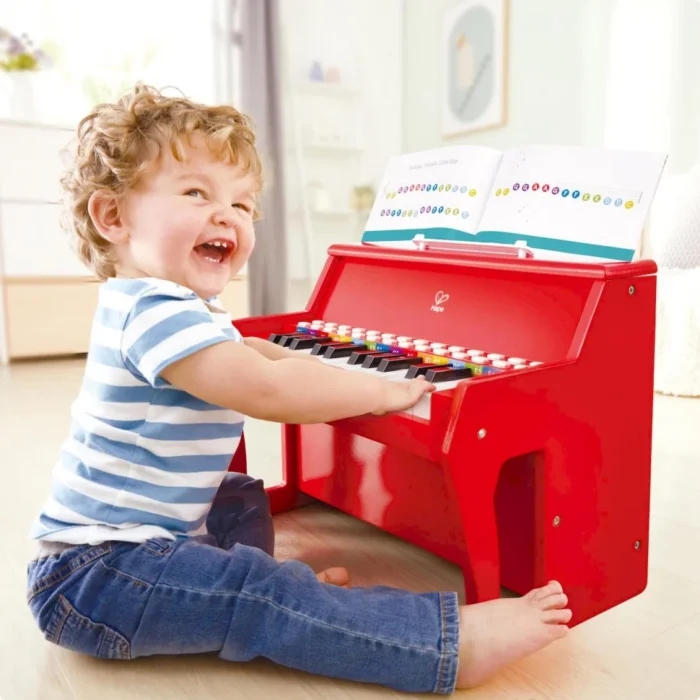 Дитяче піаніно Hape 25 клавіш з підсвіткою червоний (E0628) - Зображення 8