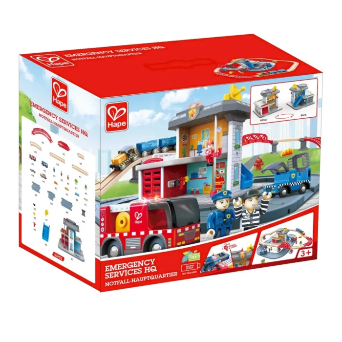 Дерев'яна залізниця Hape Штаб аварійної служби 55 ел. (E3736) - Зображення 1