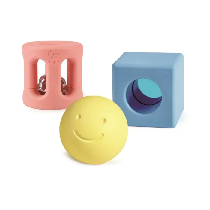 Набір брязкалець Hape Геометричні фігури 3 в 1 (E0454) - Зображення 2