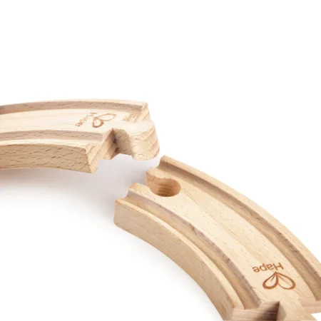 Набір для залізниці Hape короткі вигнуті рейки 4 шт (E3776) - Зображення 2