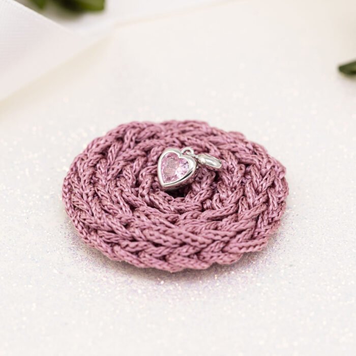 Кулон Серце сяюче з рожевим фіанітом - Зображення 5