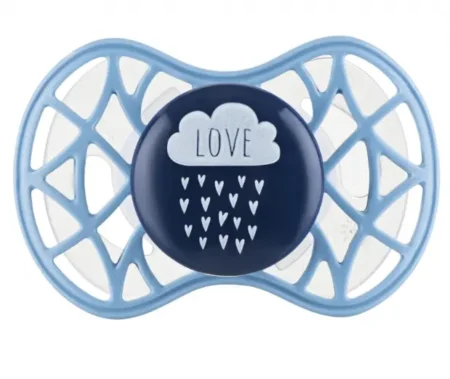 Пустушка Nuvita Air55 Cool 6міс+, ортодонтична, LOVE синій