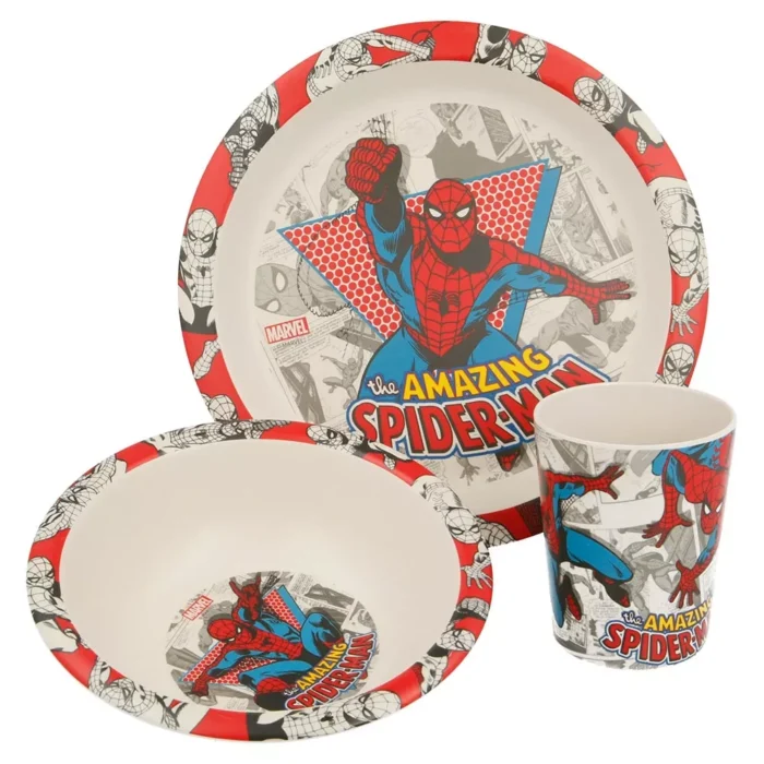 Набір посуду STOR BAMBOO 3 PCS SET WITH RIM SPIDERMAN COMIC - Зображення 2