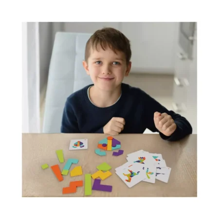 Мозаїка-Танграм *Кольорова*, з рівнями складності, 20 карток та 21 фігура - Зображення 5