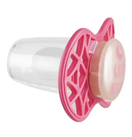 Пустушка Nuvita Air55 Cool 6міс+, симетрична, світиться у темряві, GOOD NIGHT марсаловий - Зображення 2