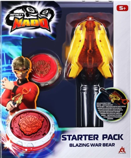 Дзиґа Infinity Nado VI серія Starter Pack Blazing War Bear Палаючий Бойовий Ведмідь