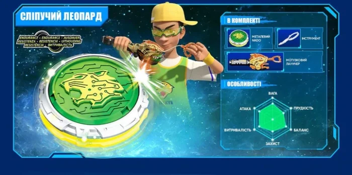 Дзиґа Infinity Nado VI серія Starter Pack Lighting Leopard Сліпучий Леопард - Зображення 7