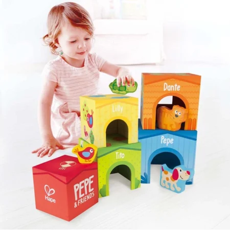 Дерев'яна пірамідка Hape Вежа зі звірятами (E0451) - Зображення 5