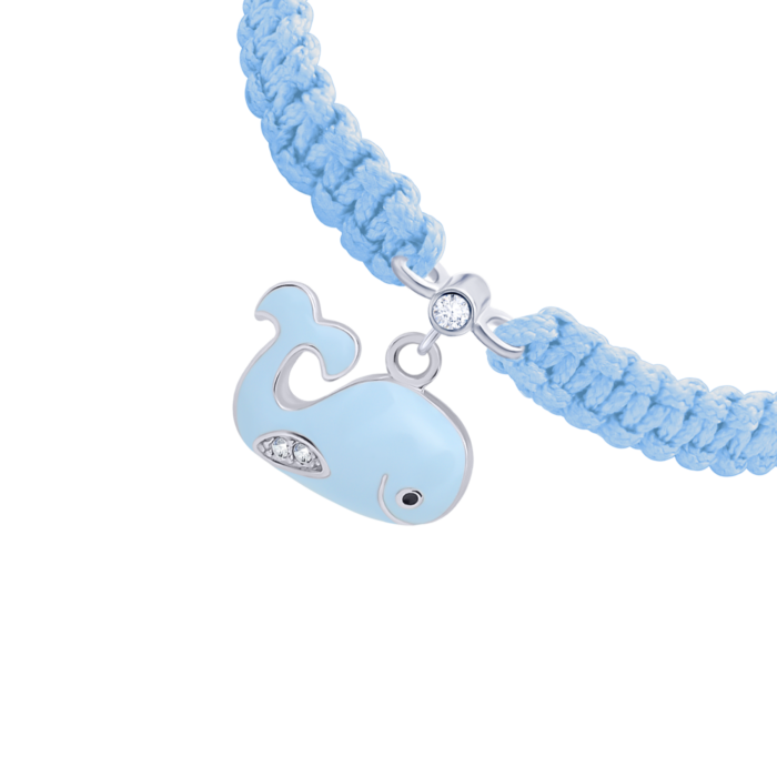 Браслет плетений Кит блакитний - Зображення 2