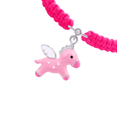 Браслет плетений Пегас Рожевий - Зображення 3