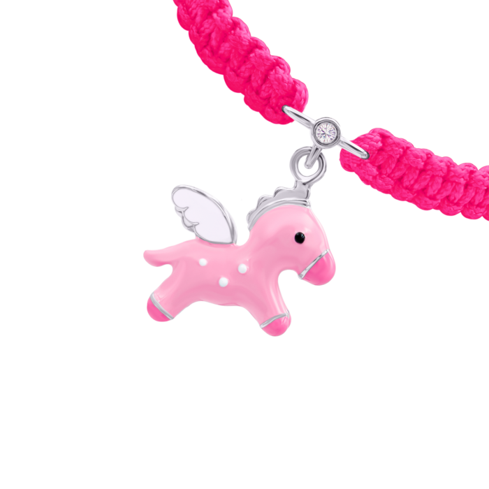 Браслет плетений Пегас Рожевий - Зображення 3