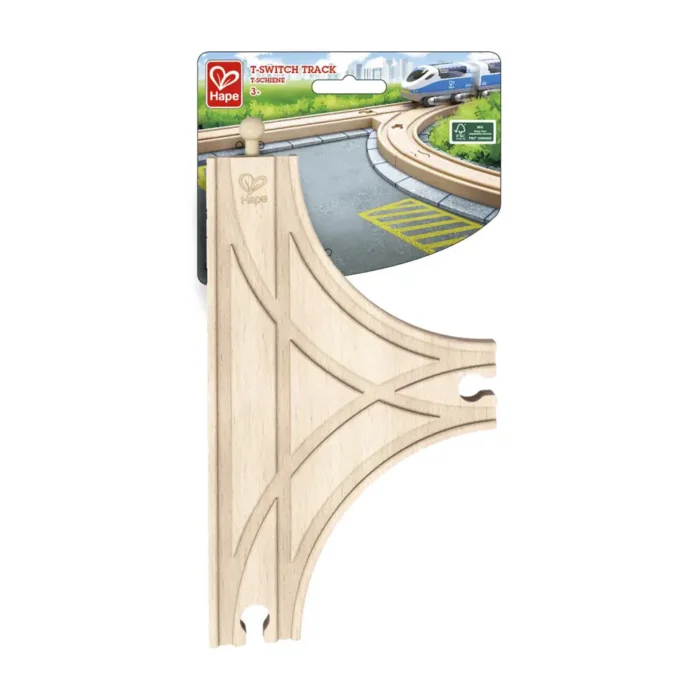 5437038444_w640_h640_5437038444 Набір для залізниці Hape T-подібна рейка 1 шт (E3775) - Зображення 1