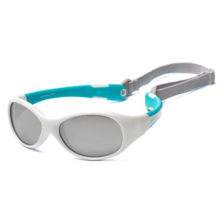 Дитячі сонцезахисні окуляри Koolsun Flex, 3-6р, біло-бірюзовий