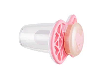 Пустушка Nuvita Air55 Cool 0міс+, симетрична, світиться у темряві, серце, рожевий - Зображення 2