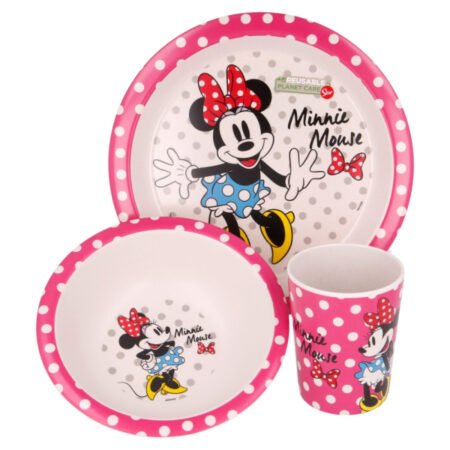 Набір посуду STOR GOLD 3 PCS SET WITH RIM MINNIE MOUSE GLAM DOTS - Зображення 2