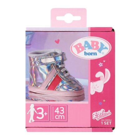 Обувь для куклы BABY BORN - СЕРЕБРИСТЫЕ КРОССОВКИ