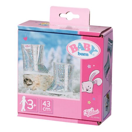 Обувь для куклы BABY BORN - СЕРЕБРИСТЫЕ САПОЖКИ