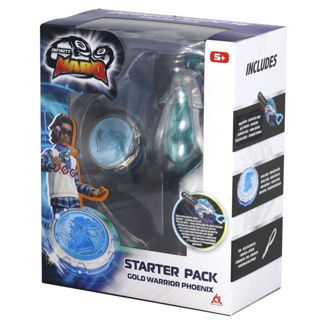 585765_1 Дзиґа Infinity Nado VI серія Starter Pack Gold Warrior Phoenix Золотий Воїн Фенікс - Зображення 1