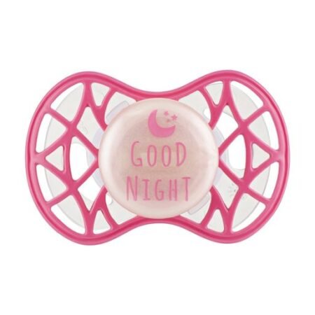 Пустушка Nuvita Air55 Cool 6міс+, ортодонтична, світиться у темряві, GOOD NIGHT марсаловий