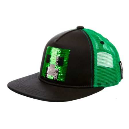 Бейсболка Minecraft Creeper Sequin Youth Green