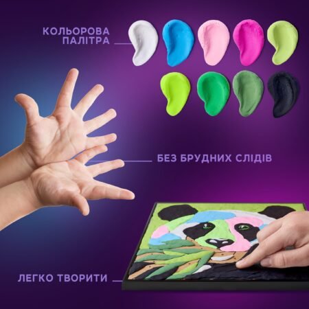 Набір для створення об'ємної картини по номерах  ТМ ОКТО 29*29 cm Panda - Зображення 4