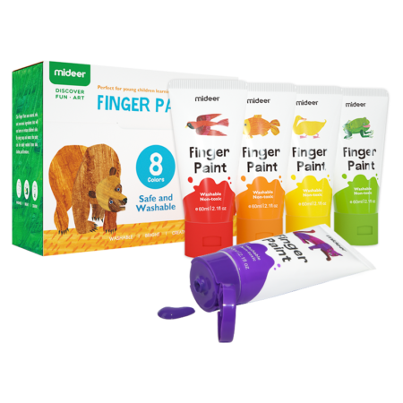 Дитячі пальчикові фарби, 8 кольорів